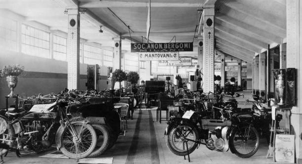 International Motor Show Motorcycles Turin Piedmont Italy 1910 OLD PHOTO