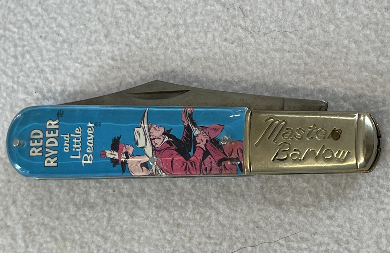 Vintage Red Ryder & Little Beaver Master Barlow Pocket Knife Novelty 1999 Vintage Red Ryder & Little Beaver Master Barlow Pocket Knife Novelty 1999