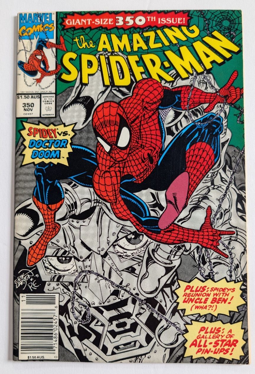 AMAZING SPIDER-MAN #350 Dr. Doom RARE AUSTRALIAN PRICE VARIANT AMAZING SPIDER-MAN #350 Dr. Doom RARE AUSTRALIAN PRICE VARIANT