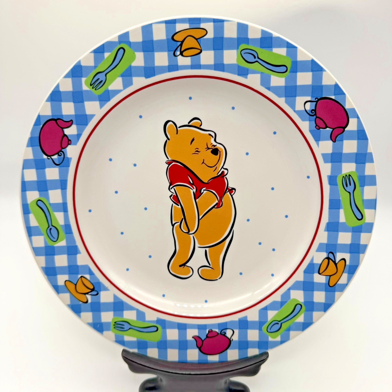 Vtg 90's Pooh Collection Winnie the Pooh Salad Plate Sakura 8 Vtg 90's Pooh Collection Winnie the Pooh Salad Plate Sakura 8