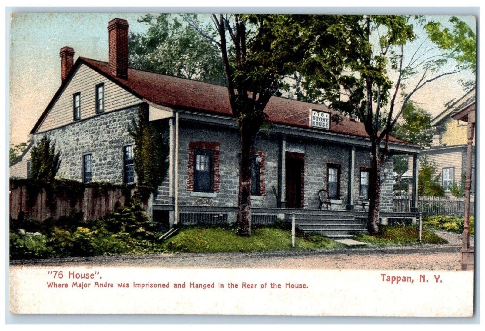 c1910's Stone House Street Scene Tappan New York NY Unposted Antique Postcard c1910's Stone House Street Scene Tappan New York NY Unposted Antique Postcard