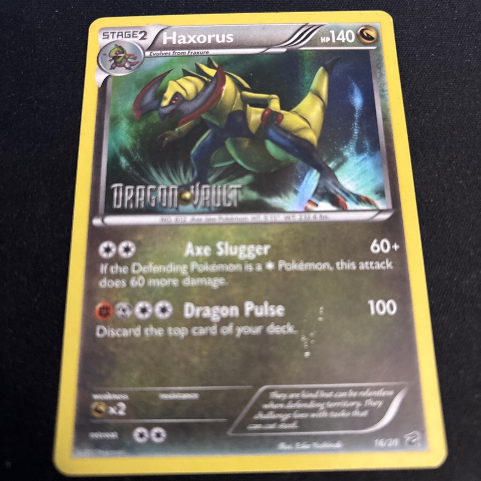 Haxorus Stamped Holo - 16/20 - Dragon Vault - Pokemon Card