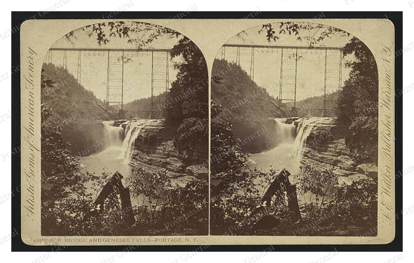 Portage New York Genesee Falls Standard Postcard COPY RPPC Portage New York Genesee Falls Standard Postcard COPY RPPC
