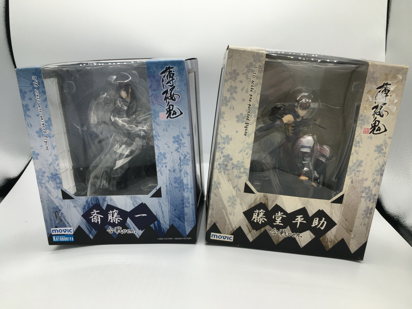 Lot 2 Hakuoki  Saito Toudou Figure movic Kaiyodo Japan Original