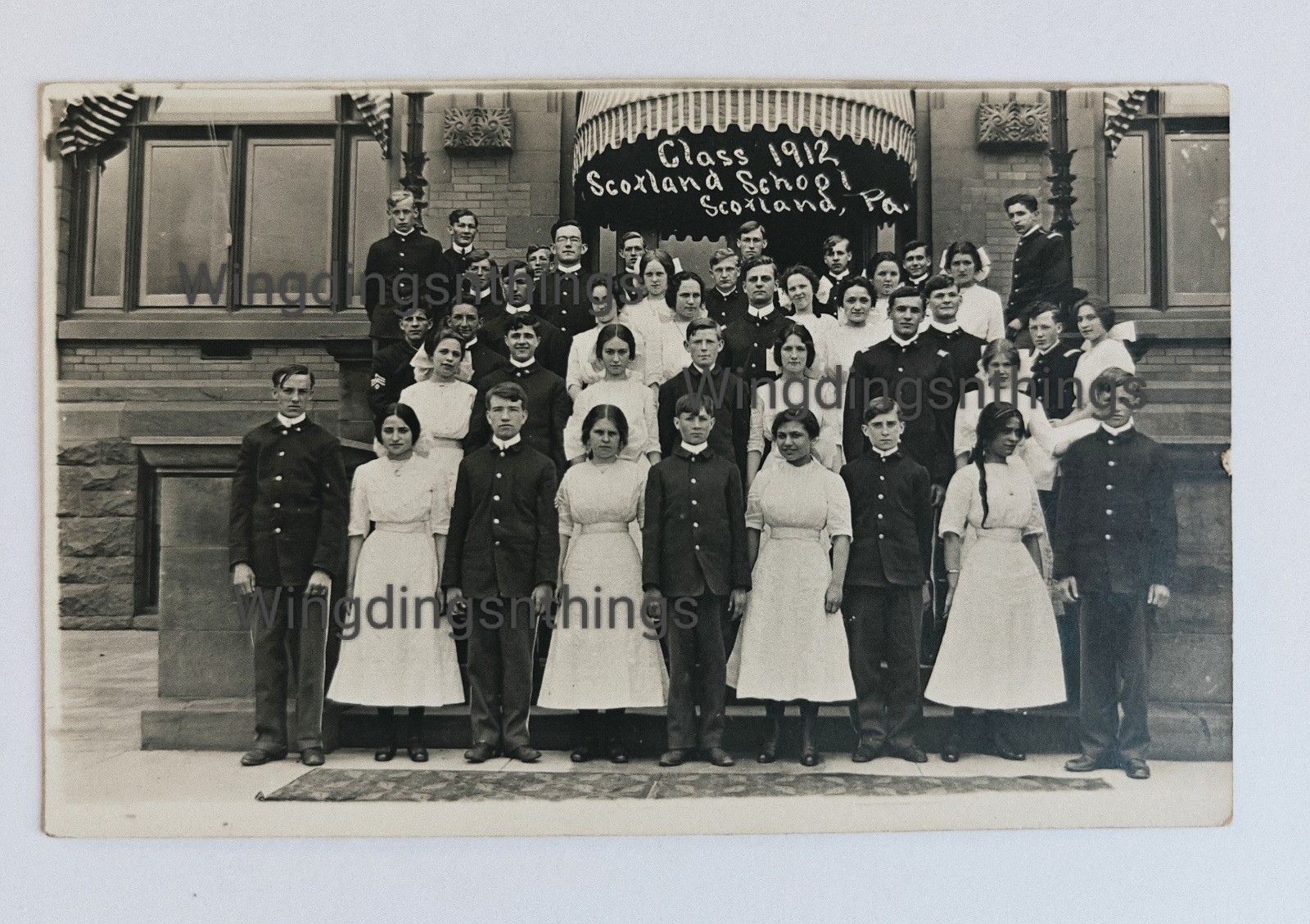 RPPC Scotland School Scotland Pennsylvania Veterans Children Newville, PA 1912 RPPC Scotland School Scotland Pennsylvania Veterans Children Newville, PA 1912