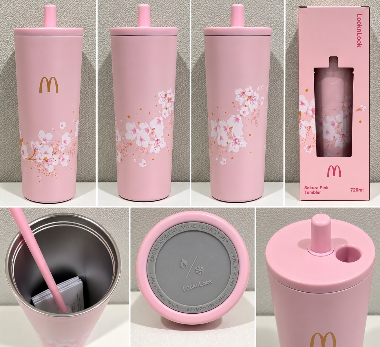 McDonald\'s Japanese Blossom Tumbler 720ml Sakura Pink Limited Edition 2026