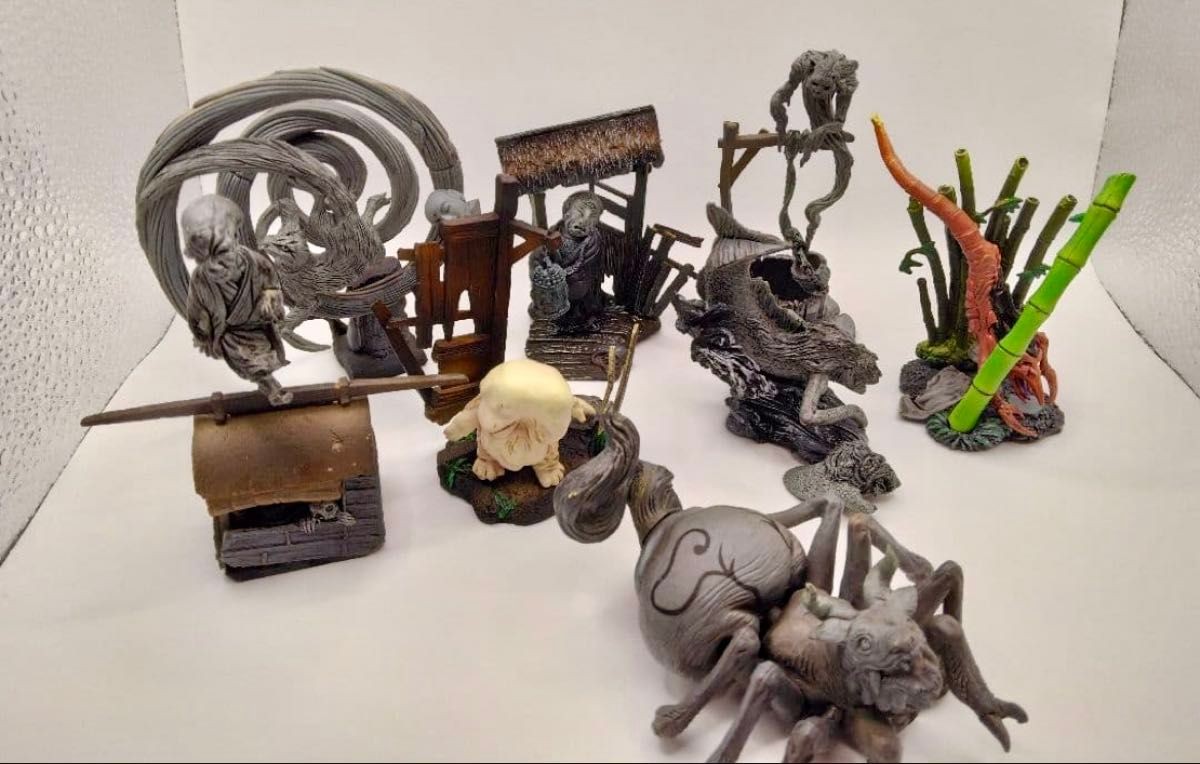 Rare Hyakki Yagyo 10 Figures Yokai Collection Hyakki Yagyo Nurarihyon Kitaro Sof