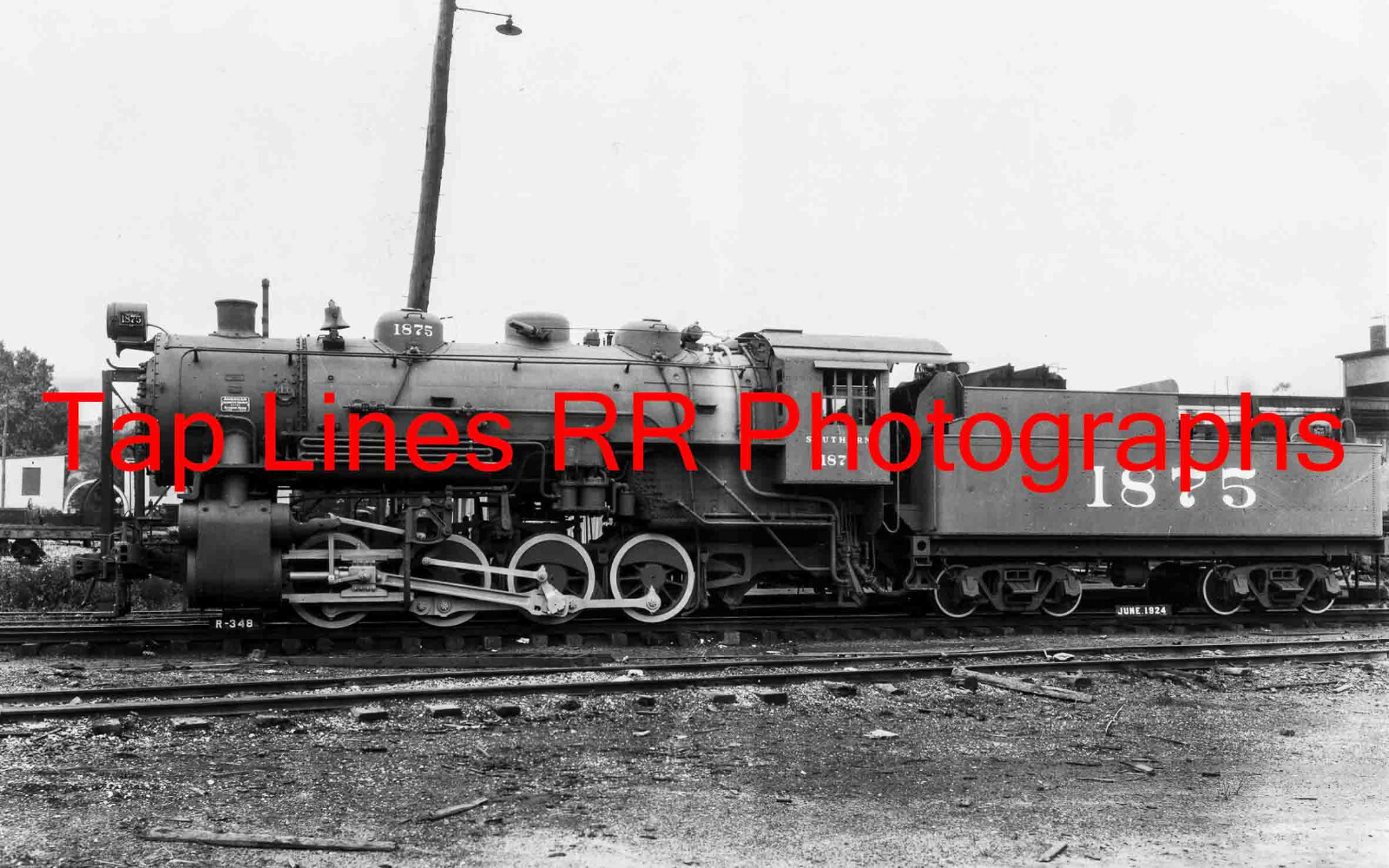 Southern Railway 1875 0-8-0 ALCO Richmond Builders Photo 1924 New 5x8 Photo