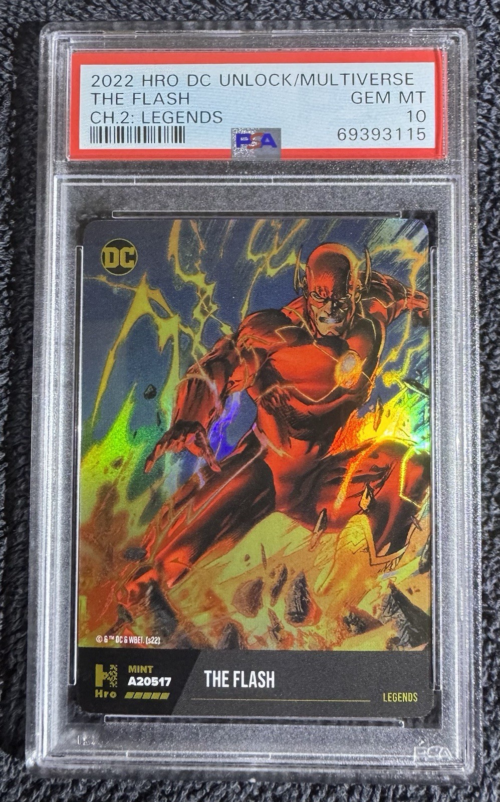 2022 Hro DC Unlock/Multiverse CH.2 Legends The Flash A20517 Hologram PSA 10 2022 Hro DC Unlock/Multiverse CH.2 Legends The Flash A20517 Hologram PSA 10