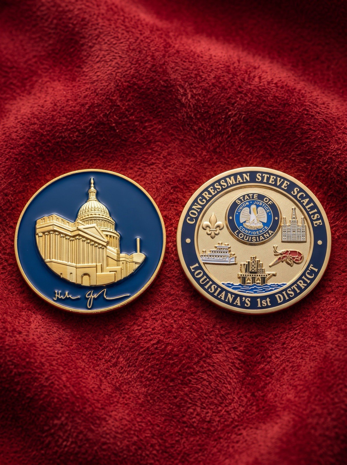Rare Authentic 119th Congressional Leadership Scalise & Jeffries Challenge Coin