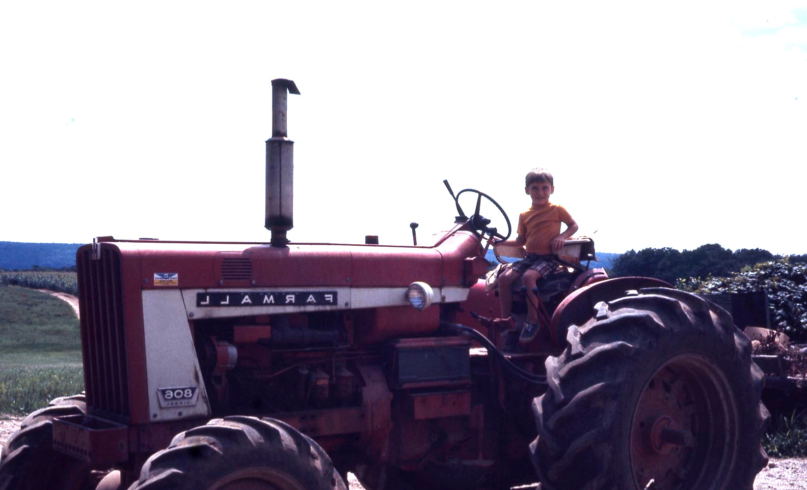 sl40 Original slide 1970’s young boy Farmall tractor 935a sl40 Original slide 1970’s young boy Farmall tractor 935a