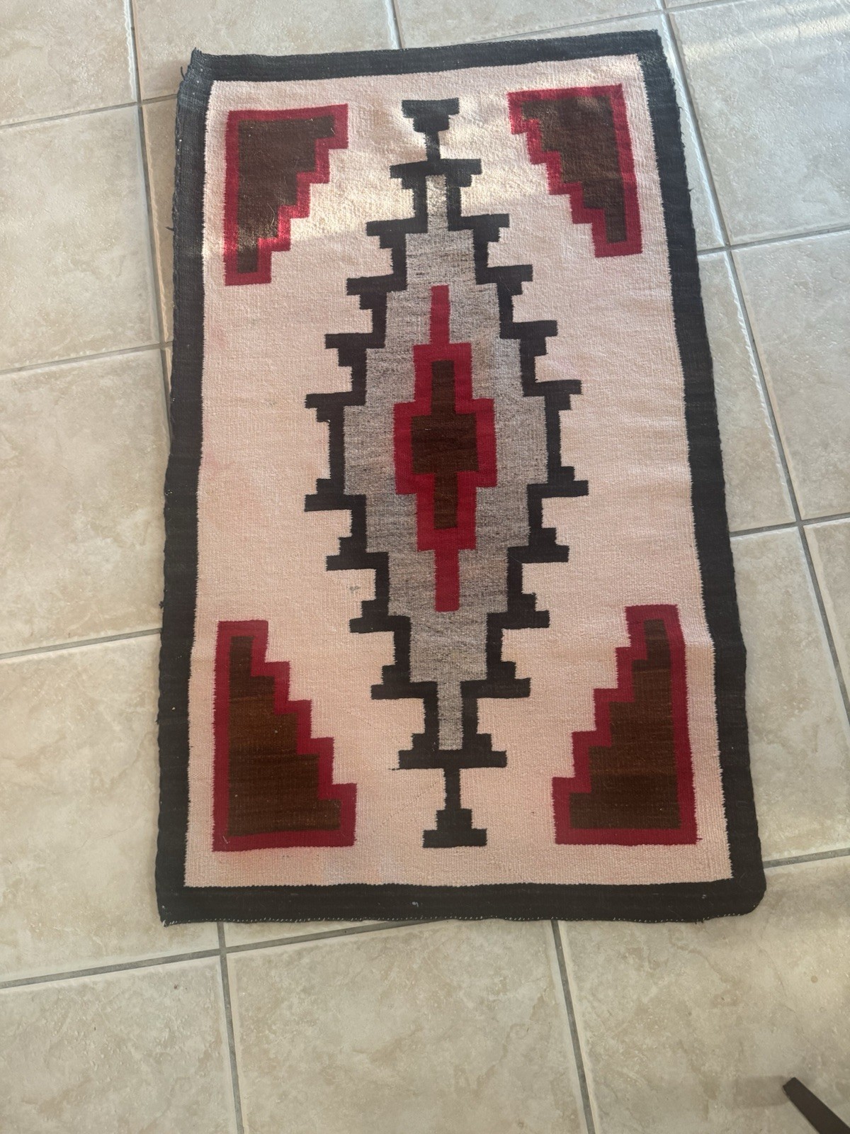 1920’s Authentic Vintage Native American Navajo Handmade Rug 54” X 32” 1920’s Authentic Vintage Native American Navajo Handmade Rug 54” X 32”