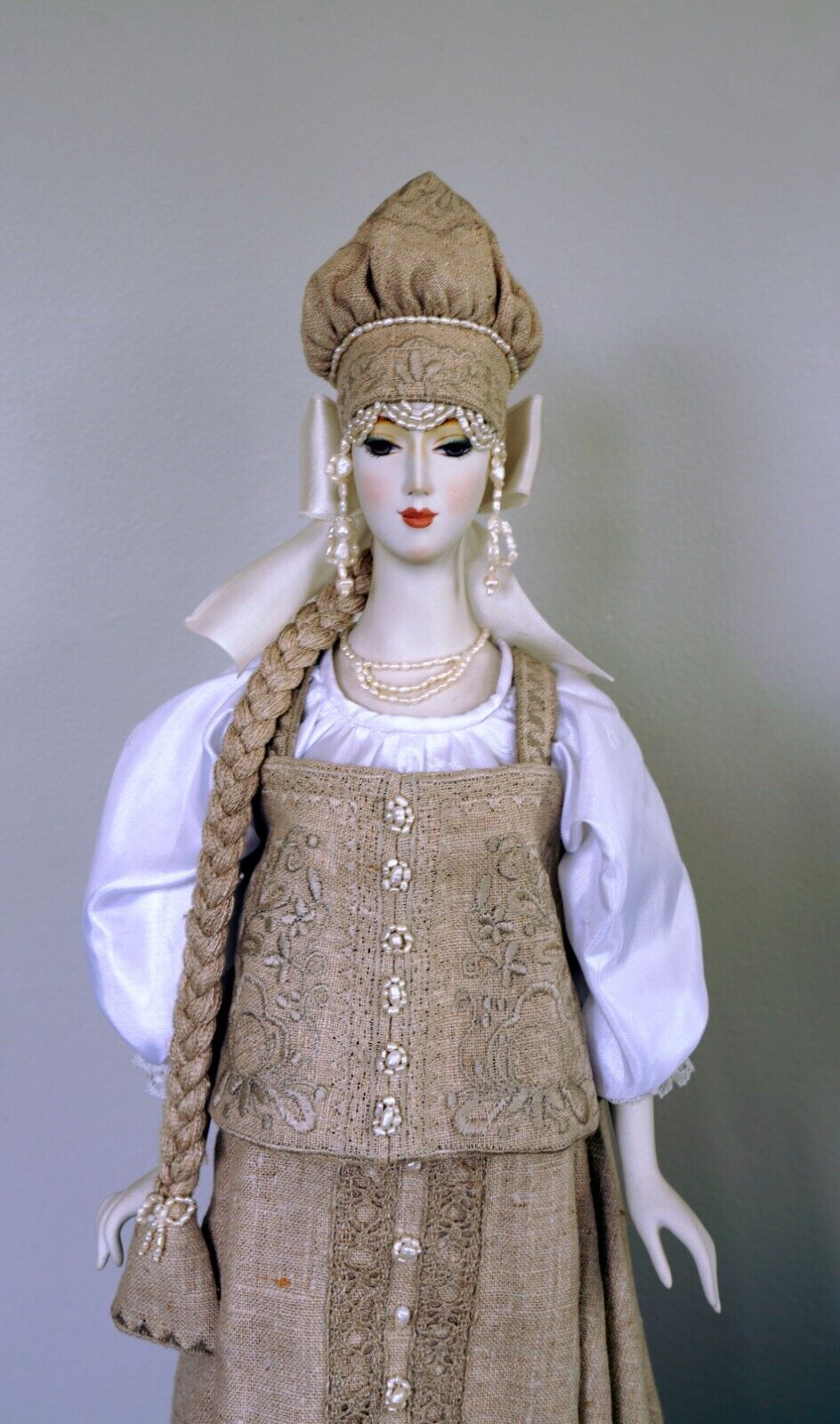 Handmade Porcelain Russian  Doll by Svetlana Voskresenskaya 24 inch