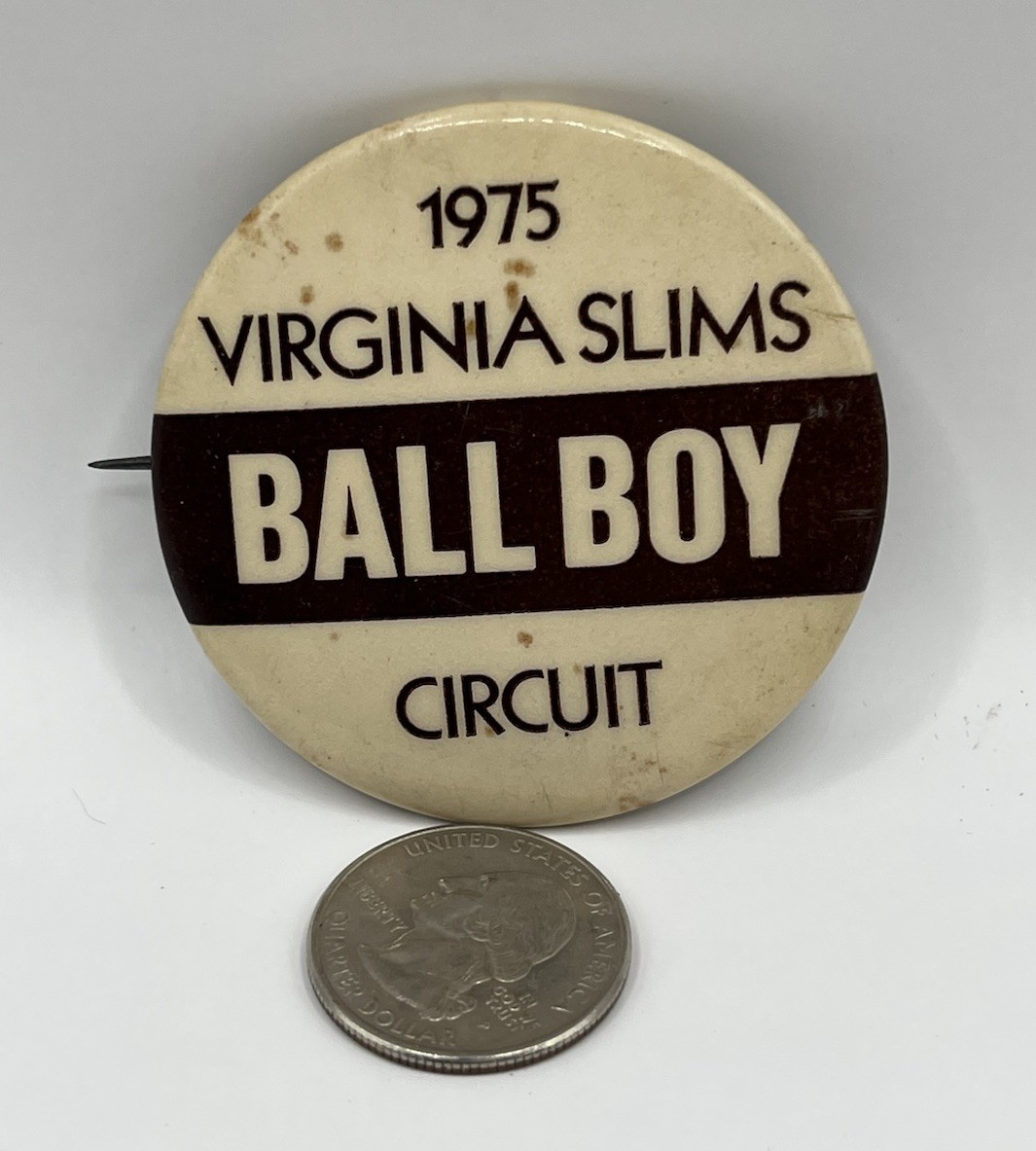 1975 Virginia Slim’s Ball Boy Circuit Button