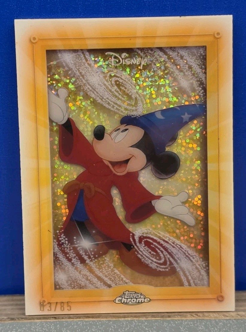 MICKEY MOUSE SHADOWBOX #3/85 (2025 Topps Chrome Disney) ORANGE/ DAMAGE/ SEE PIX MICKEY MOUSE SHADOWBOX #3/85 (2025 Topps Chrome Disney) ORANGE/ DAMAGE/ SEE PIX