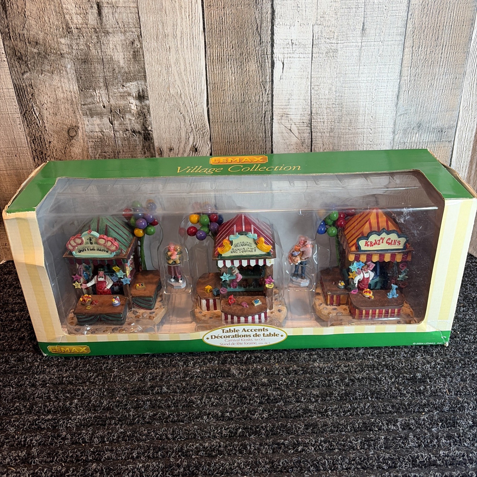 Lemax Village Collection Carnival Kiosks Table Accents #43440 5 Pieces New