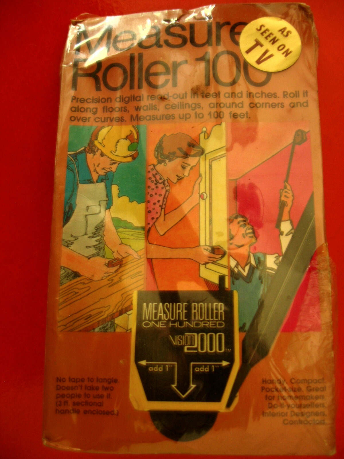  AS SEEN ON TV 100 FOOT ROLLER MEASURING DEVISE WITH DIGITAL READ OUT