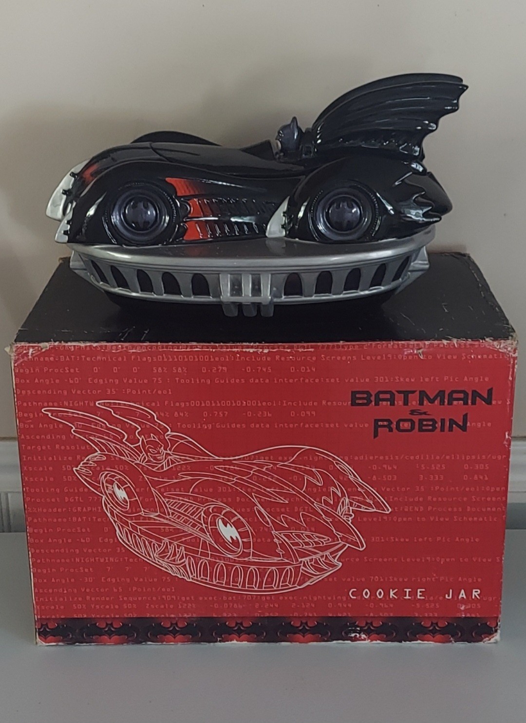 Batman & Robin 1997 Dc Comic\'s Cookie 🍪 Jar, Brand New In Box 