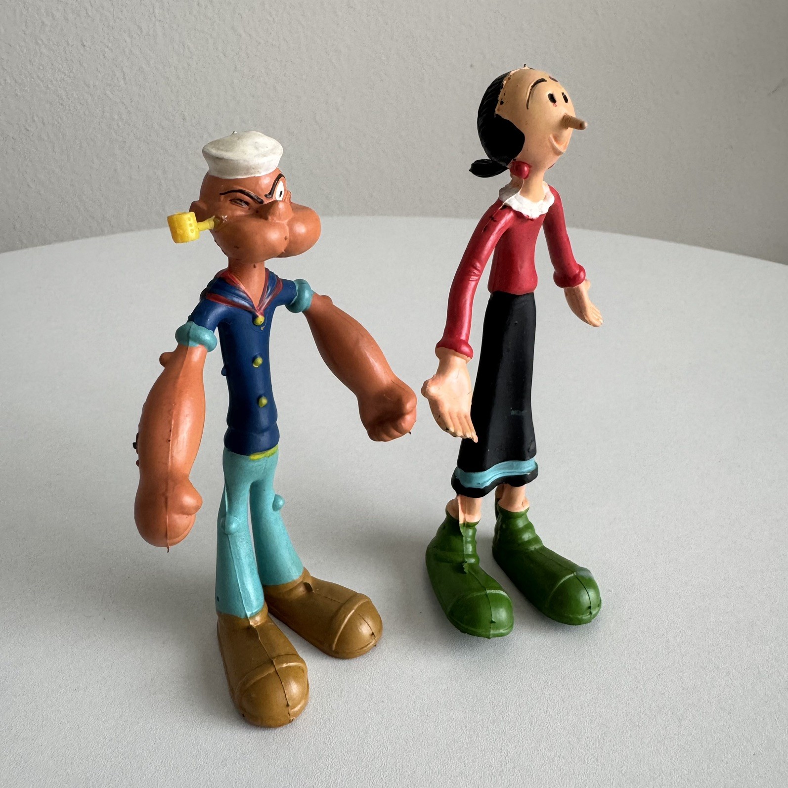 VINTAGE POPEYE & OLIVE OYL AMSCAN HONG KONG BENDY BENDABLE FIGURES VINTAGE POPEYE & OLIVE OYL AMSCAN HONG KONG BENDY BENDABLE FIGURES