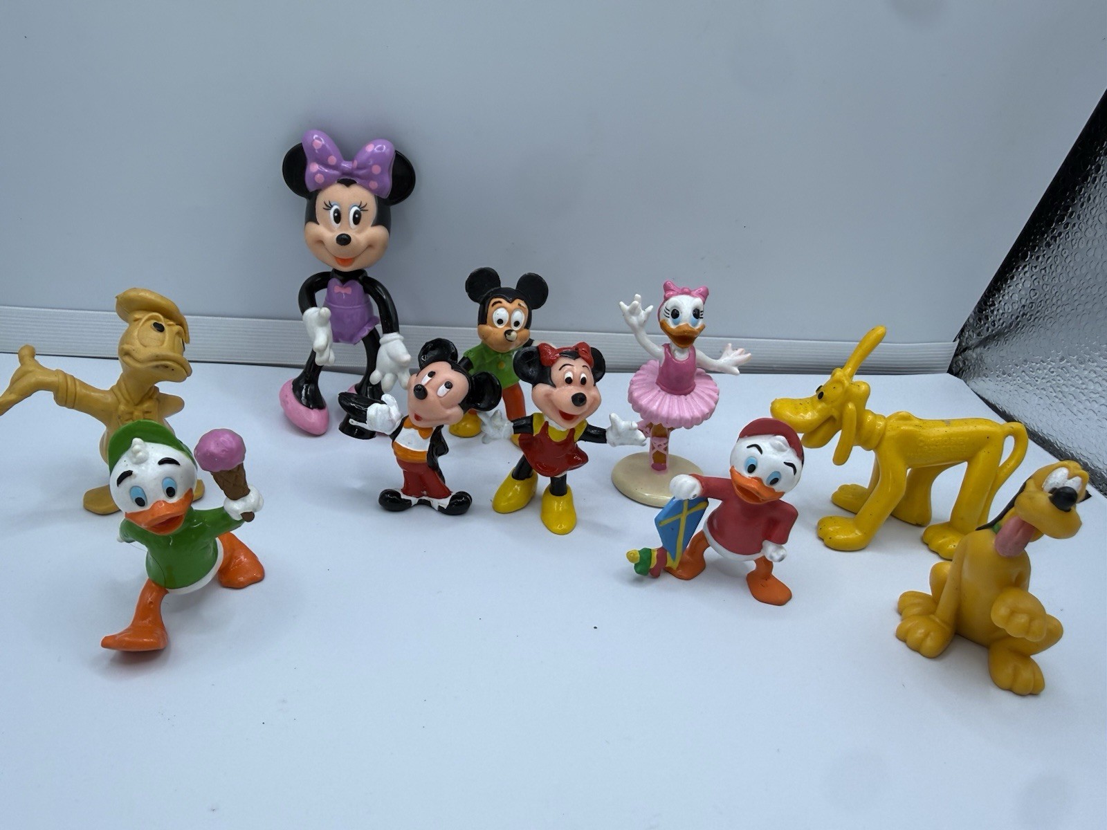 Vintage Disney PVC Figures Lot of 10 Mickey Minnie Mouse Donald Daisy Duck Pluto