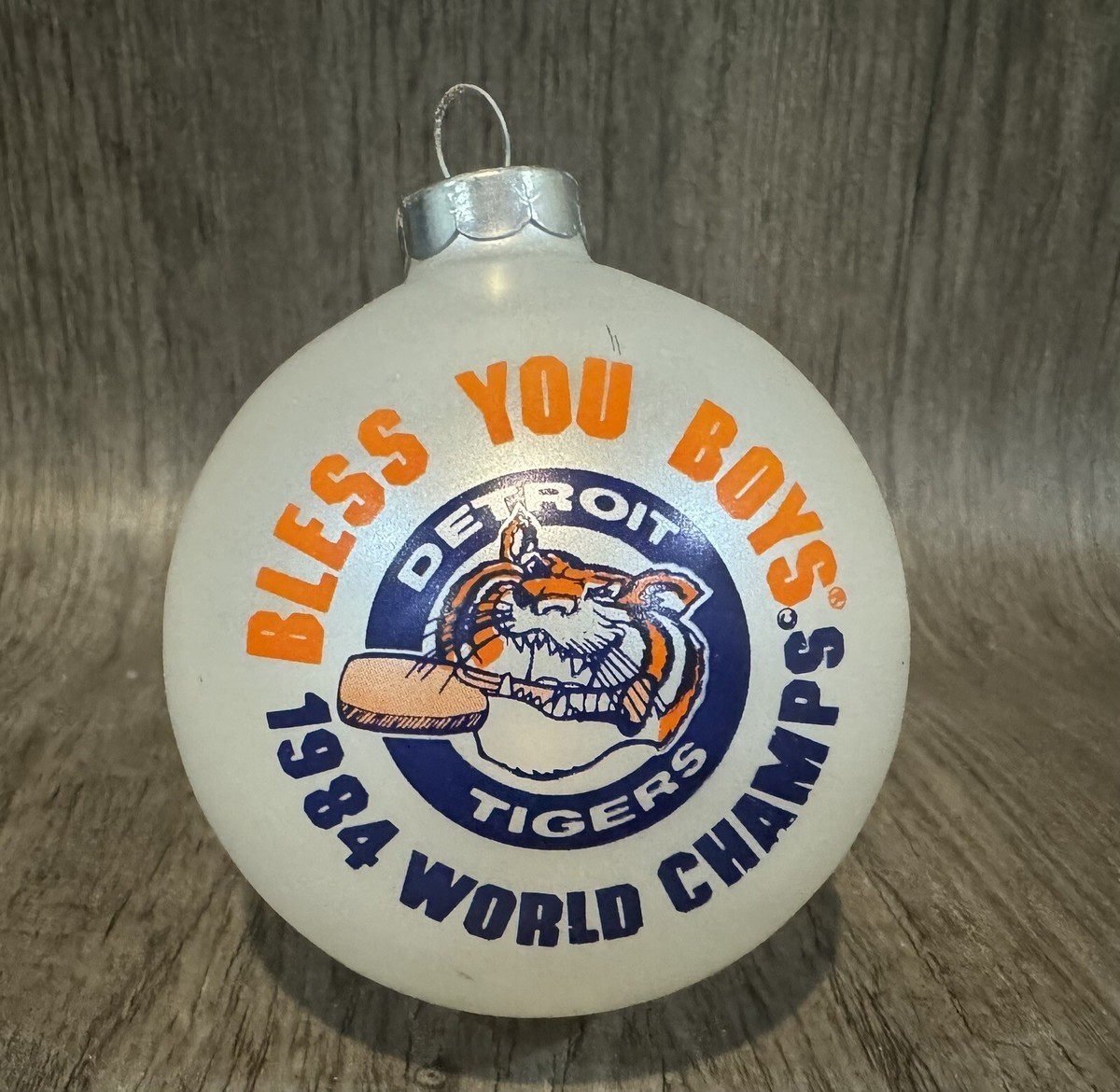 1984 Detroit Tigers BLESS YOU BOYS ORNAMENT World Series Champions Baseball
