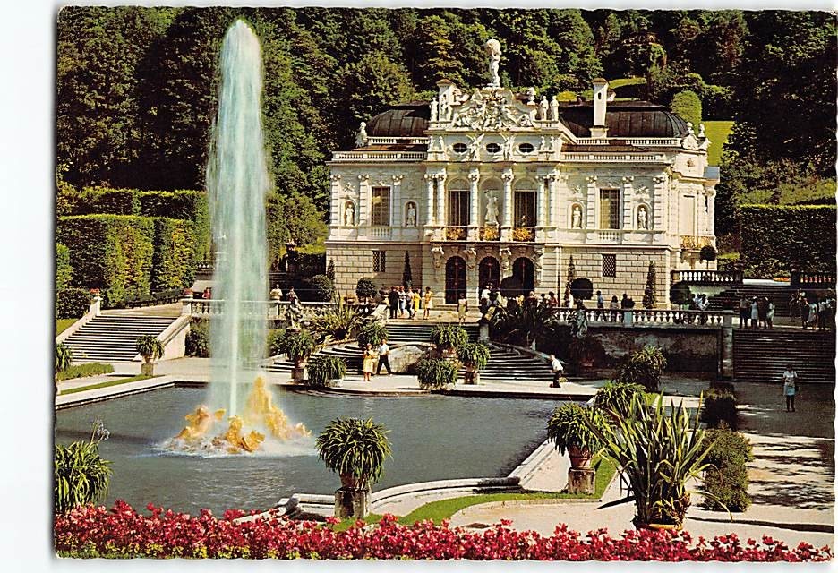 Postcard Linderhof Palace Bavaria Germany