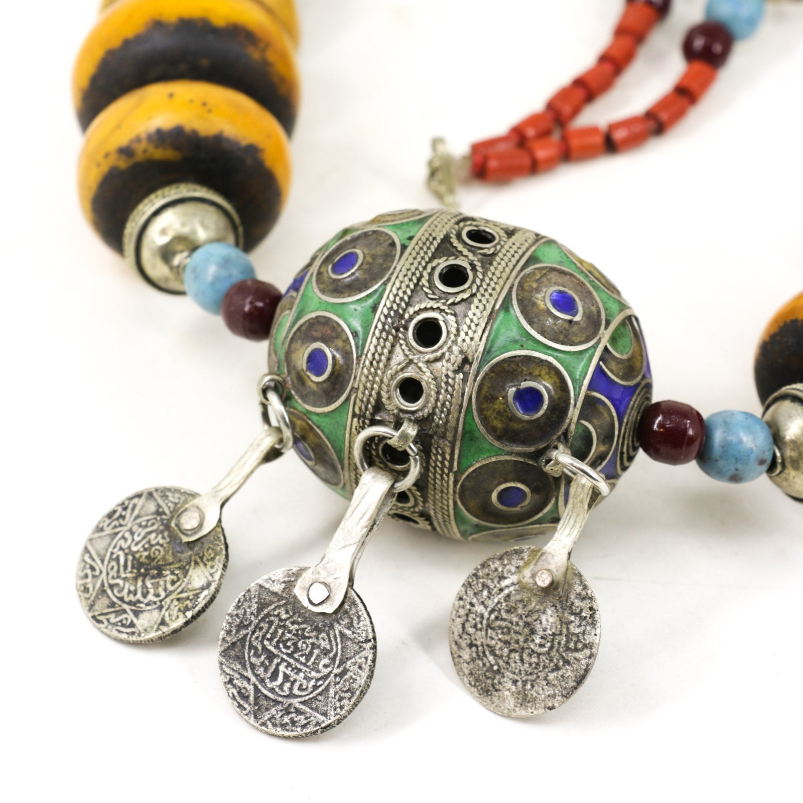 Berber Beaded Moroccan Necklace 30 Inch Berber Beaded Moroccan Necklace 30 Inch