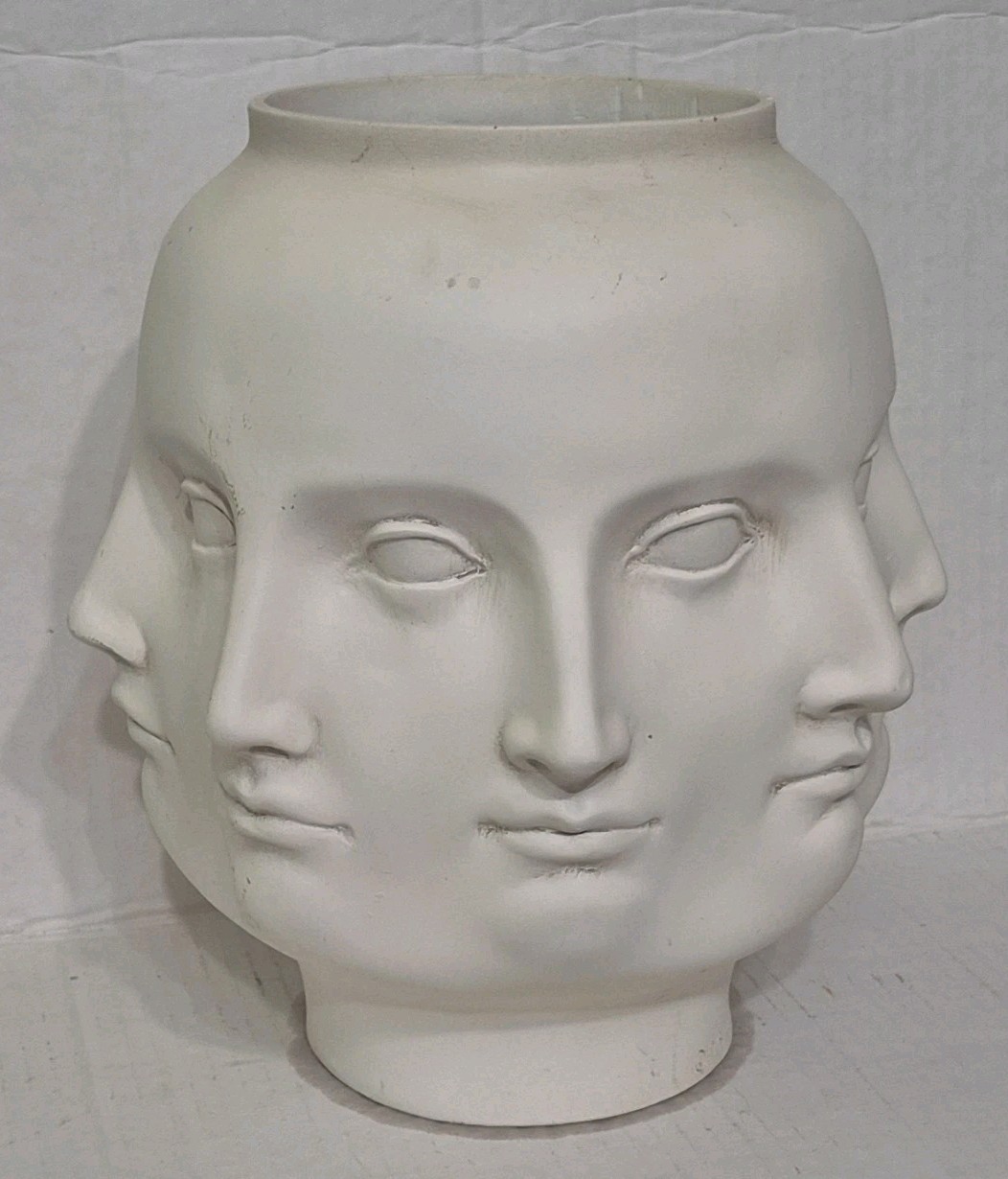 Vintage TMS Fornasetti Style Perpetual Face Vase Multi Face Collectable Vase
