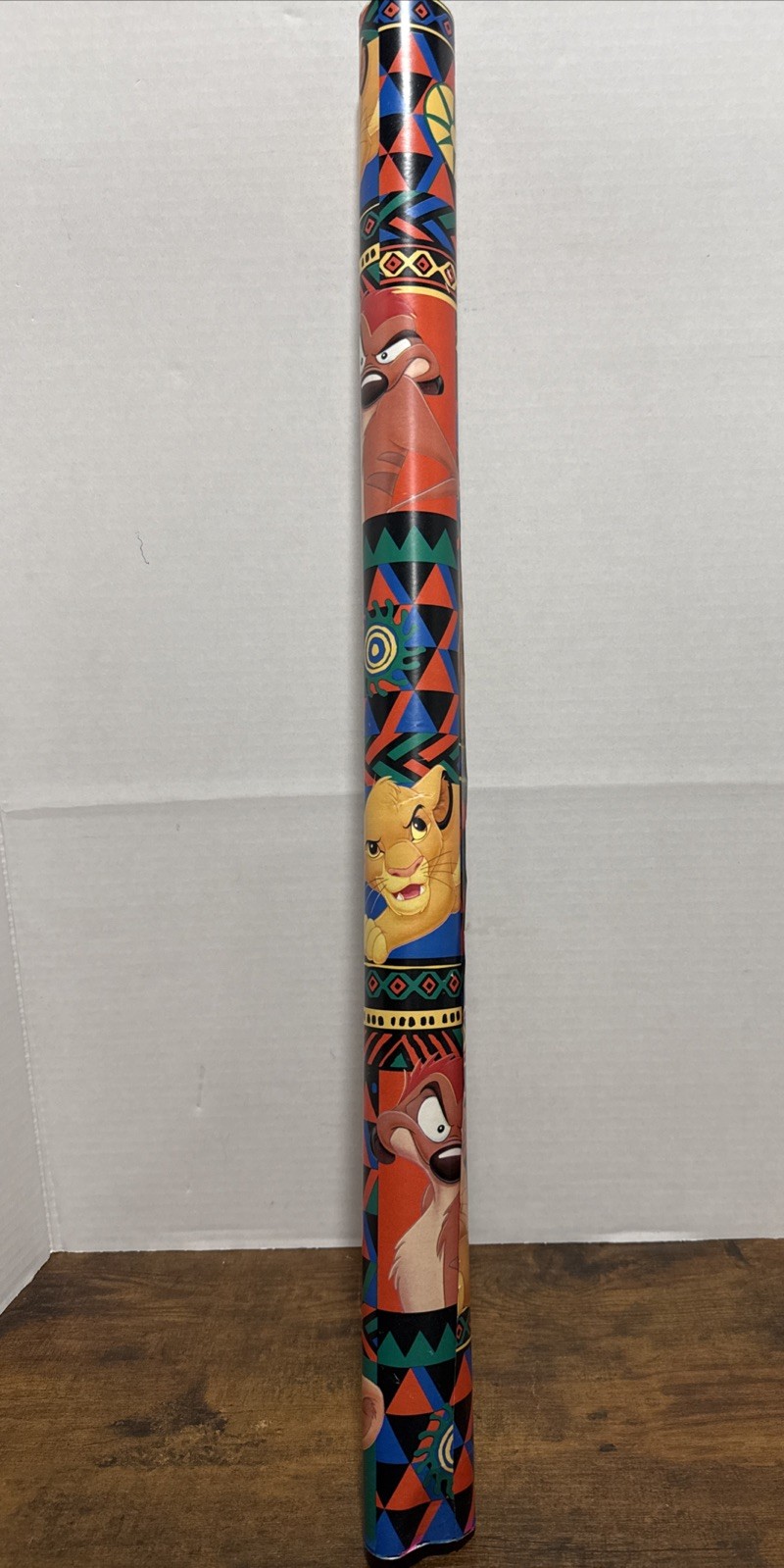 VTG Cleo The Lion King Gift Wrap OPEN SEE PHOTOS 1/2 Roll? Rare