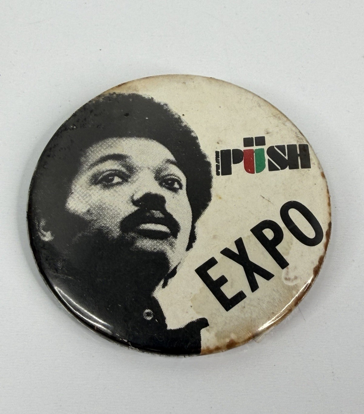 Rare Rev. Jesse Jackson Photo Operation PUSH Expo Button Pin