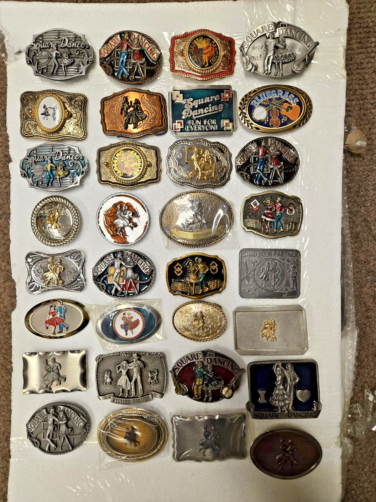 32 Vtg NOS WESTERN SQUARE DANCING/HOE DOWNINH/LINE DANCING BELT BUCKLES w/CASES 32 Vtg NOS WESTERN SQUARE DANCING/HOE DOWNINH/LINE DANCING BELT BUCKLES w/CASES