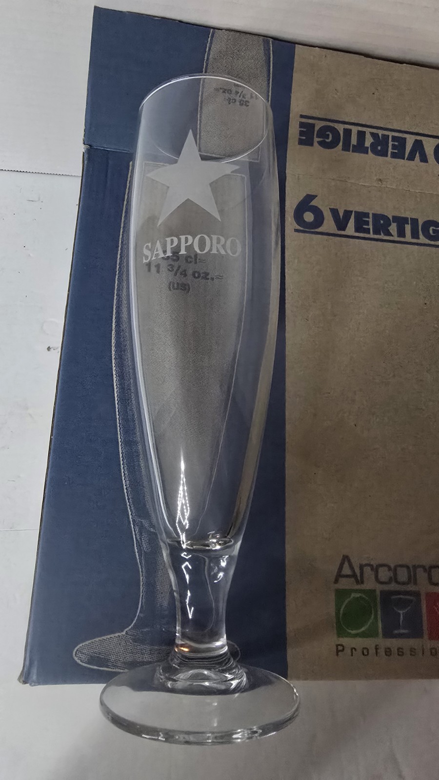6 Rare Sapporo Japanese Imported Crystal Premium Beer Pilsner Glass Frosted Logo 6 Rare Sapporo Japanese Imported Crystal Premium Beer Pilsner Glass Frosted Logo