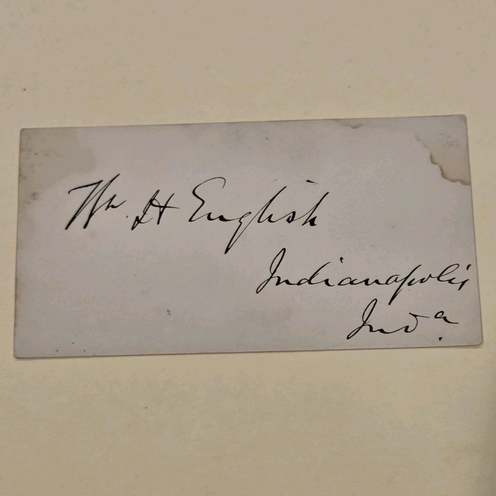William Hayden English Signed Politician 1880 VP Nominee Autograph Auto W.H. William Hayden English Signed Politician 1880 VP Nominee Autograph Auto W.H.