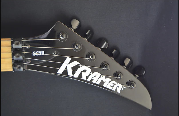 Kramer Guitar Headstock Logo Decal, Die-Cut Vinyl, WHITE, x2, Radius Kramer Guitar Headstock Logo Decal, Die-Cut Vinyl, WHITE, x2, Radius