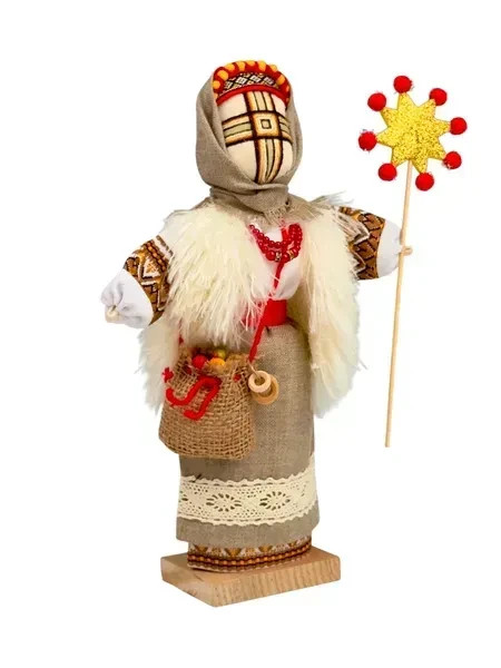 Handmade Ukrainian Christmas Motanka Doll Winter Holiday Home Blessing Amulet