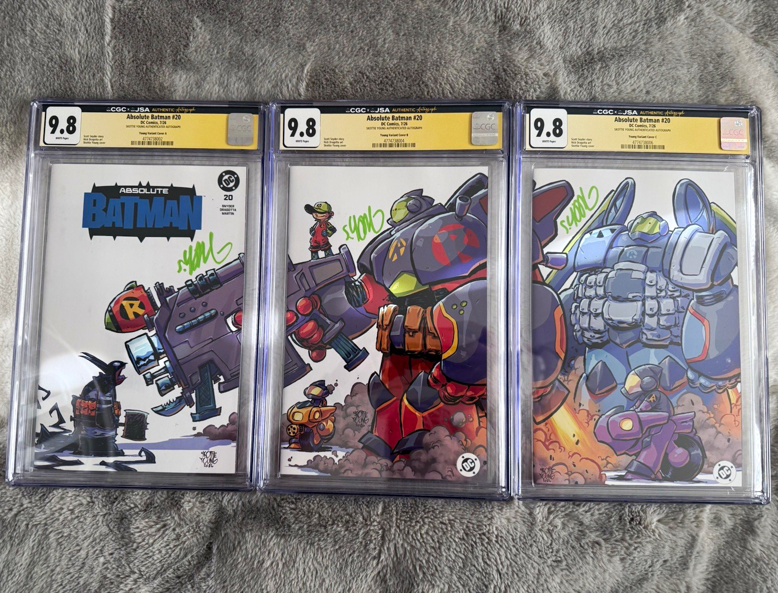 Absolute Batman #20 (DC Comics 2026) CGC 9.8 SS Skottie Young Var A,B,C Absolute Batman #20 (DC Comics 2026) CGC 9.8 SS Skottie Young Var A,B,C