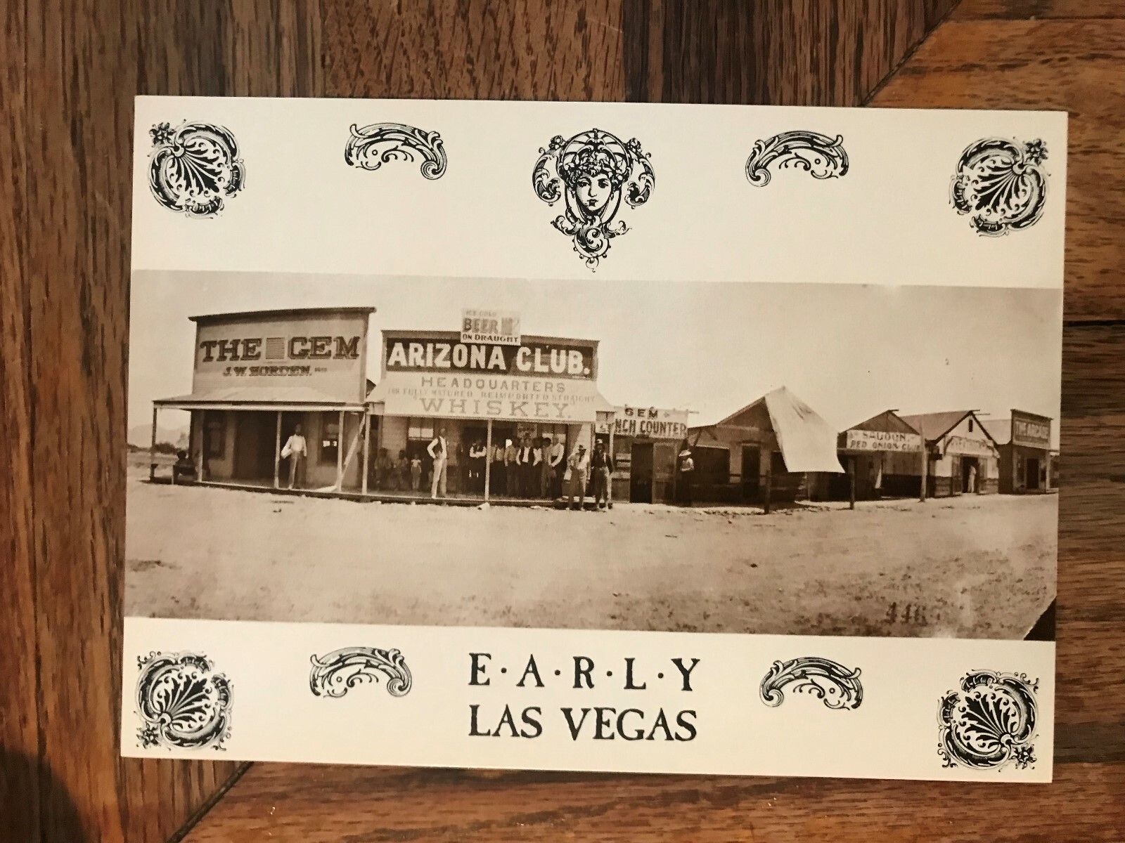 Early Las Vegas Nevada The Gem Arizona Club More Downtown R. J. Calvert Postcard