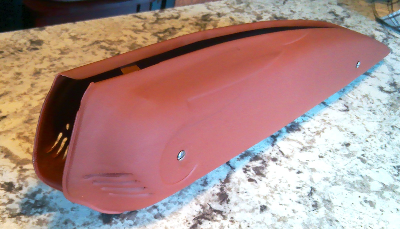 SCHWINN PREWAR / POSTWAR STRAIGHT BAR TANK WITH RARE HTF THREADED MOUNTING HOLES