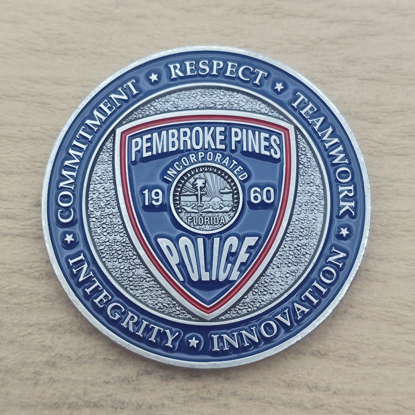 Pembroke Pines Police Florida Challenge Coin