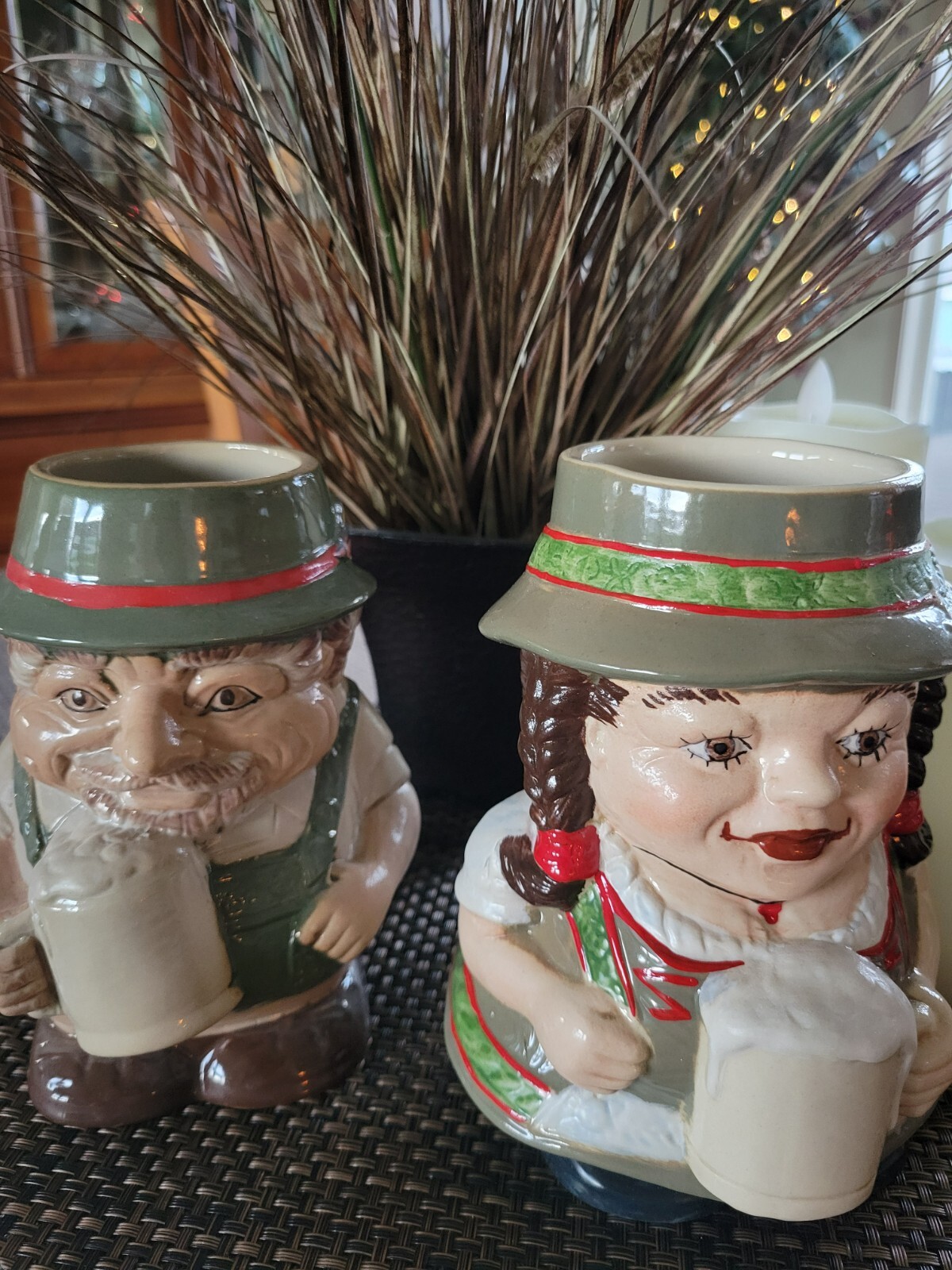Bavarian Octoberfest Mens Womens Beer Mug Stein Set. Hard To Find In A Set 24oz 