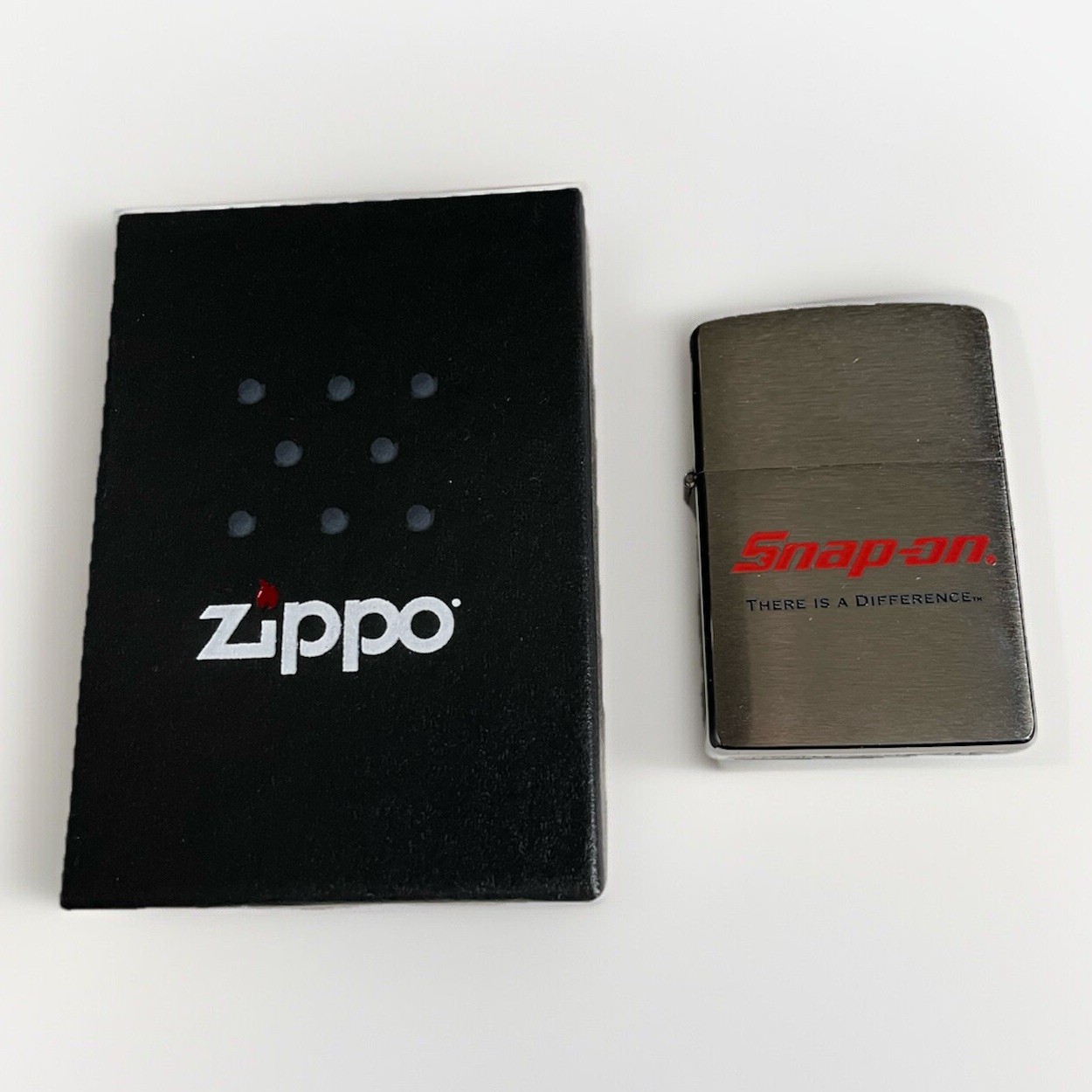 Rare Zippo Snap-On Tools There Is A Difference Metal with Box New Made In USA Rare Zippo Snap-On Tools There Is A Difference Metal with Box New Made In USA