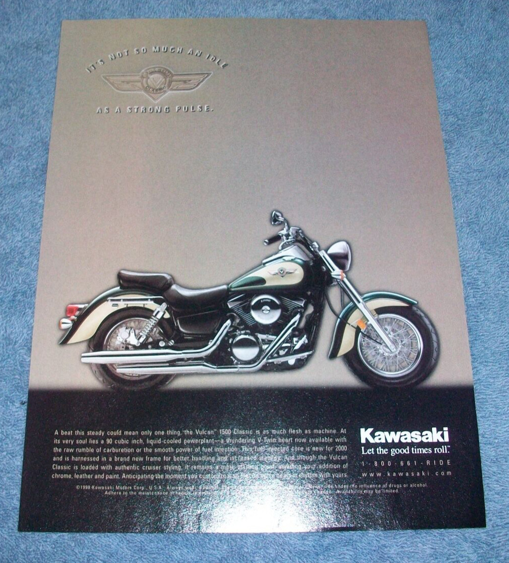 2000 Kawasaki Vulcan Classic Motorcycle Ad \