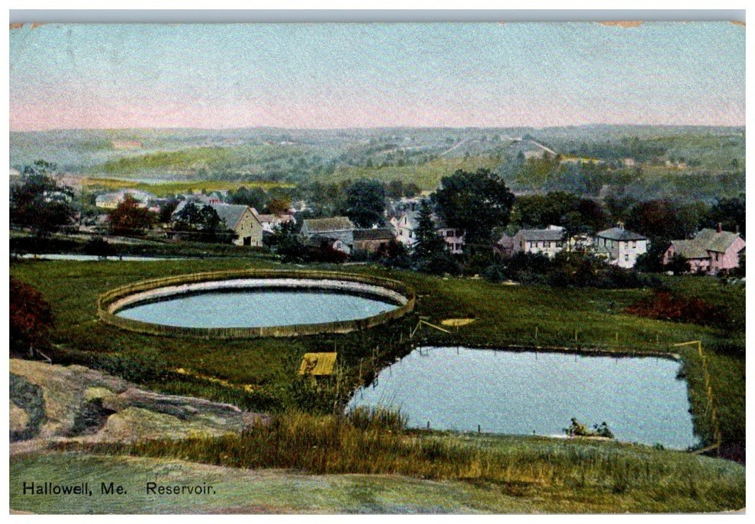 Vintage Postcard 1910 Reservoir, Hallowell, Maine (ME) Vintage Postcard 1910 Reservoir, Hallowell, Maine (ME)