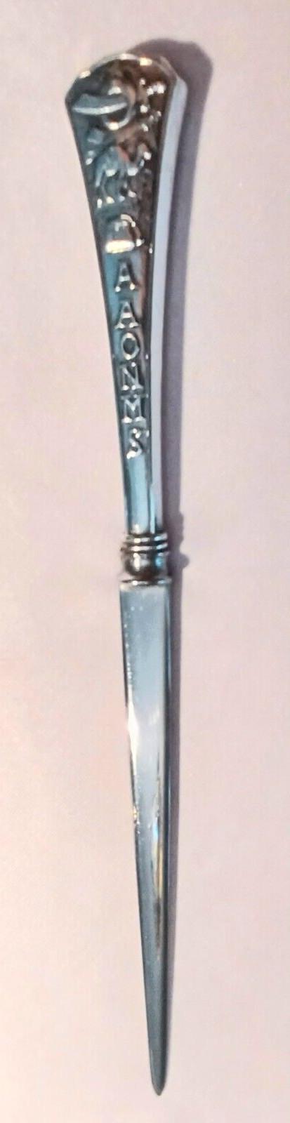Ancient Arabic Order of the Nobles of the Mystic Shrine Sterling Letter Opener