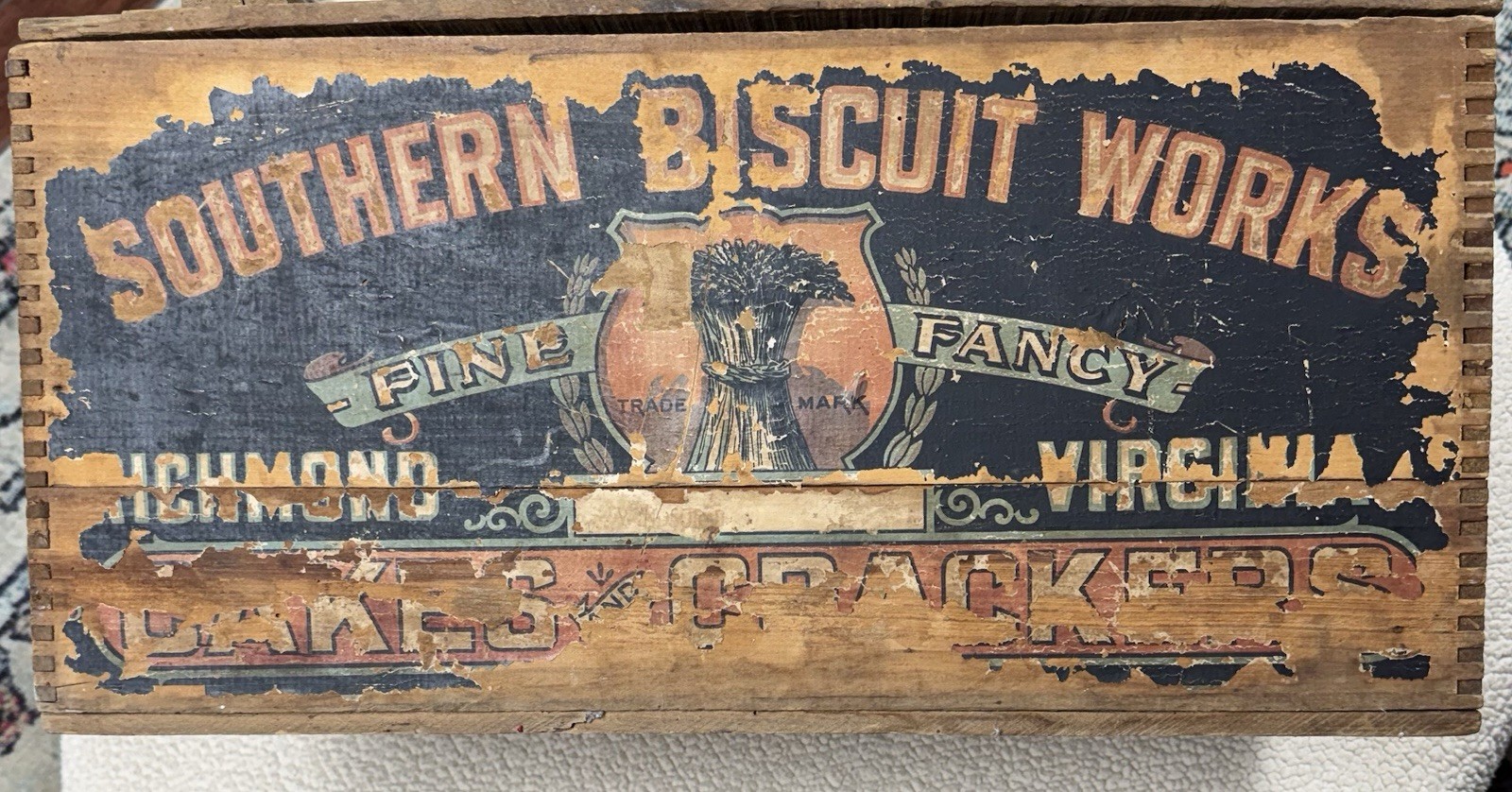 Vintage Antique Southern Biscuit Works Cakes & Crackers Crate Richmond Va. 23\