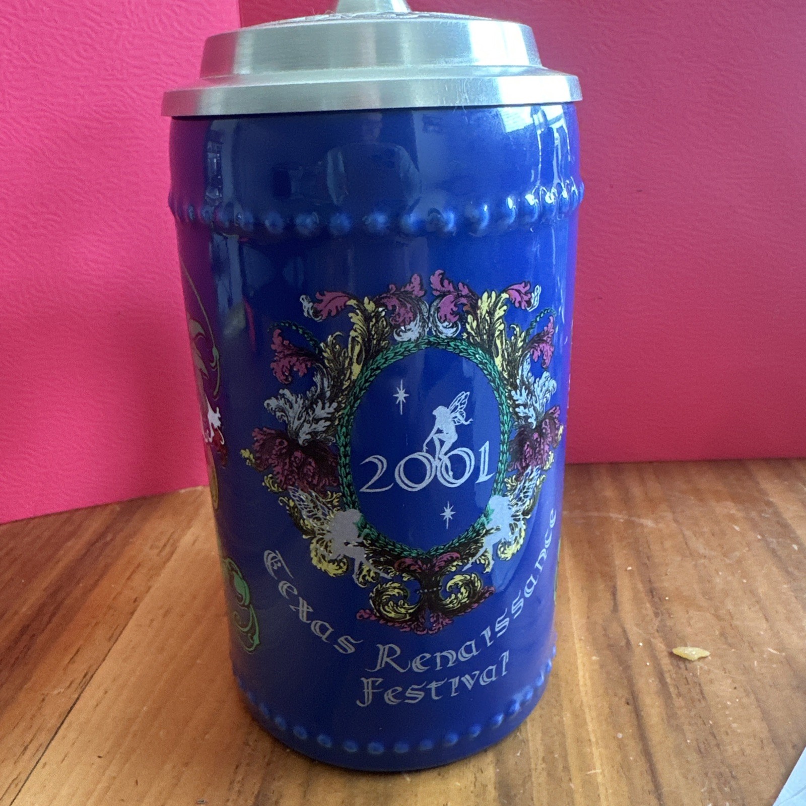 2001 Texas Renaissance Festival Beer Stein With Lid - by Dragonslayer