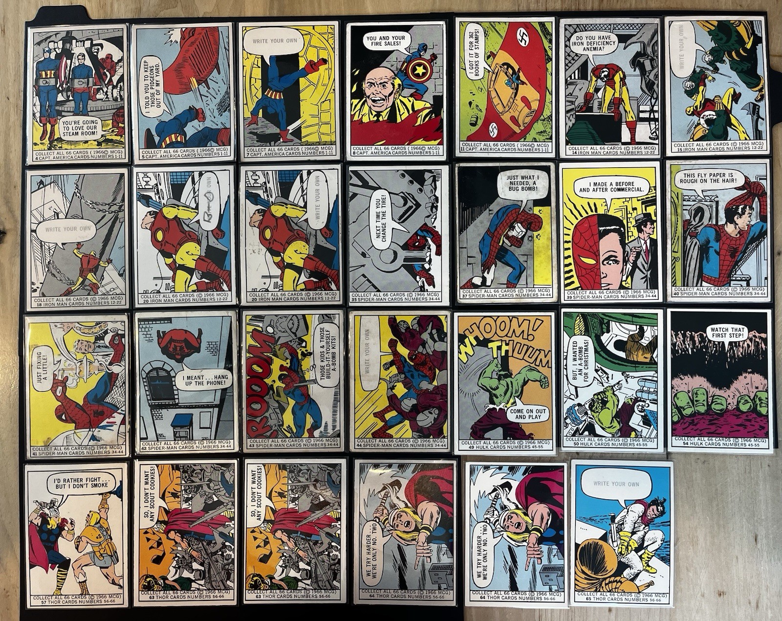1966 Donruss Marvel Super Heroes lot of 27