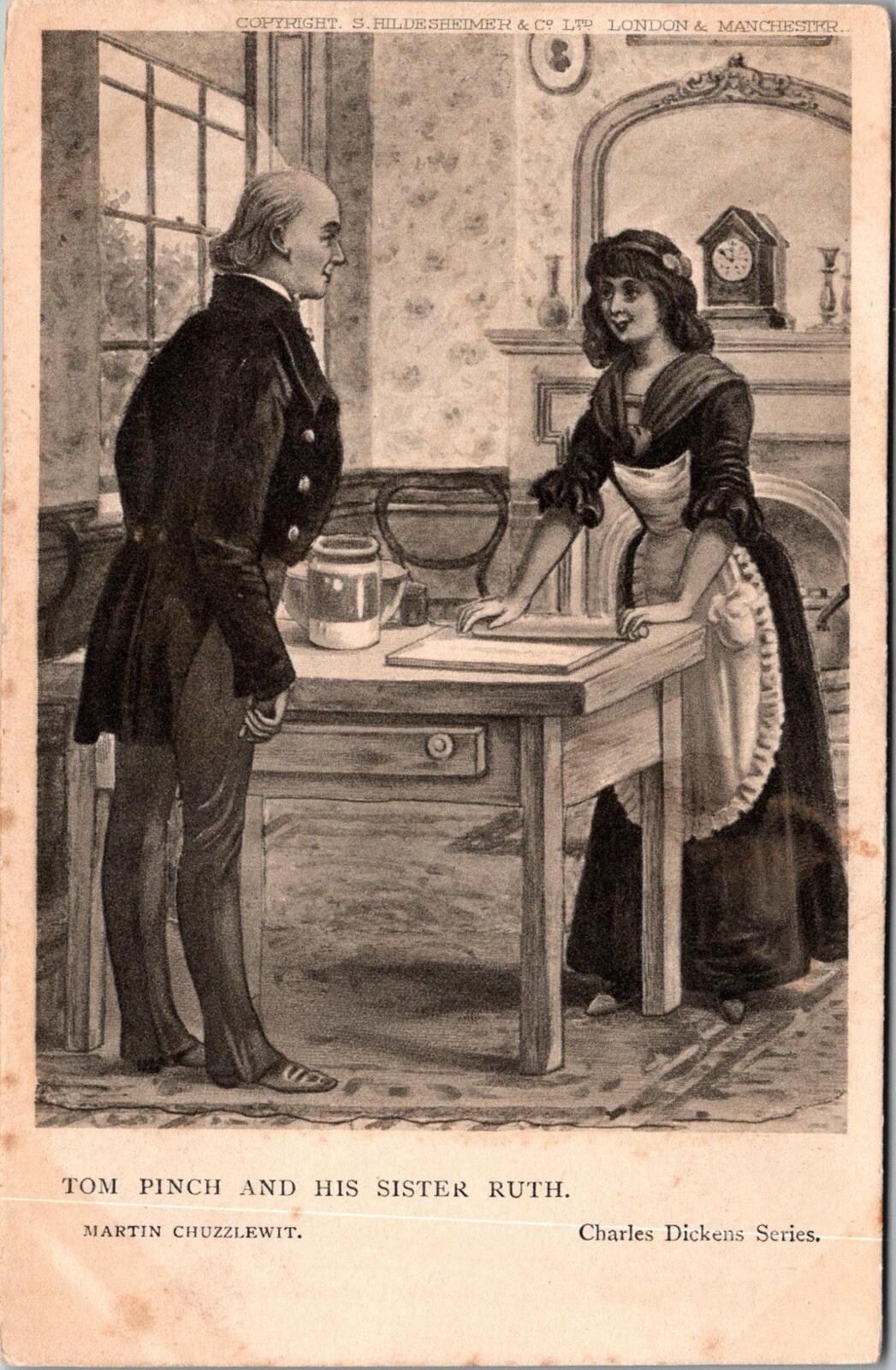 Vintage 1910s CHARLES DICKENS SERIES Postcard Martin Chuzzlewit 