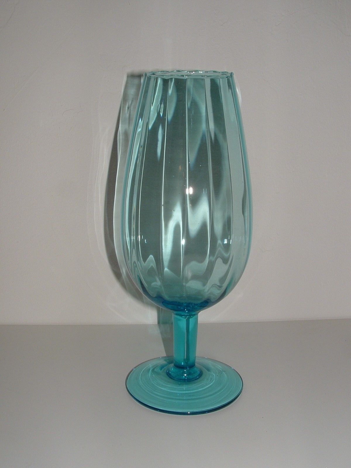 Fluted Pedestal Decorative Glass Bowl, 11\