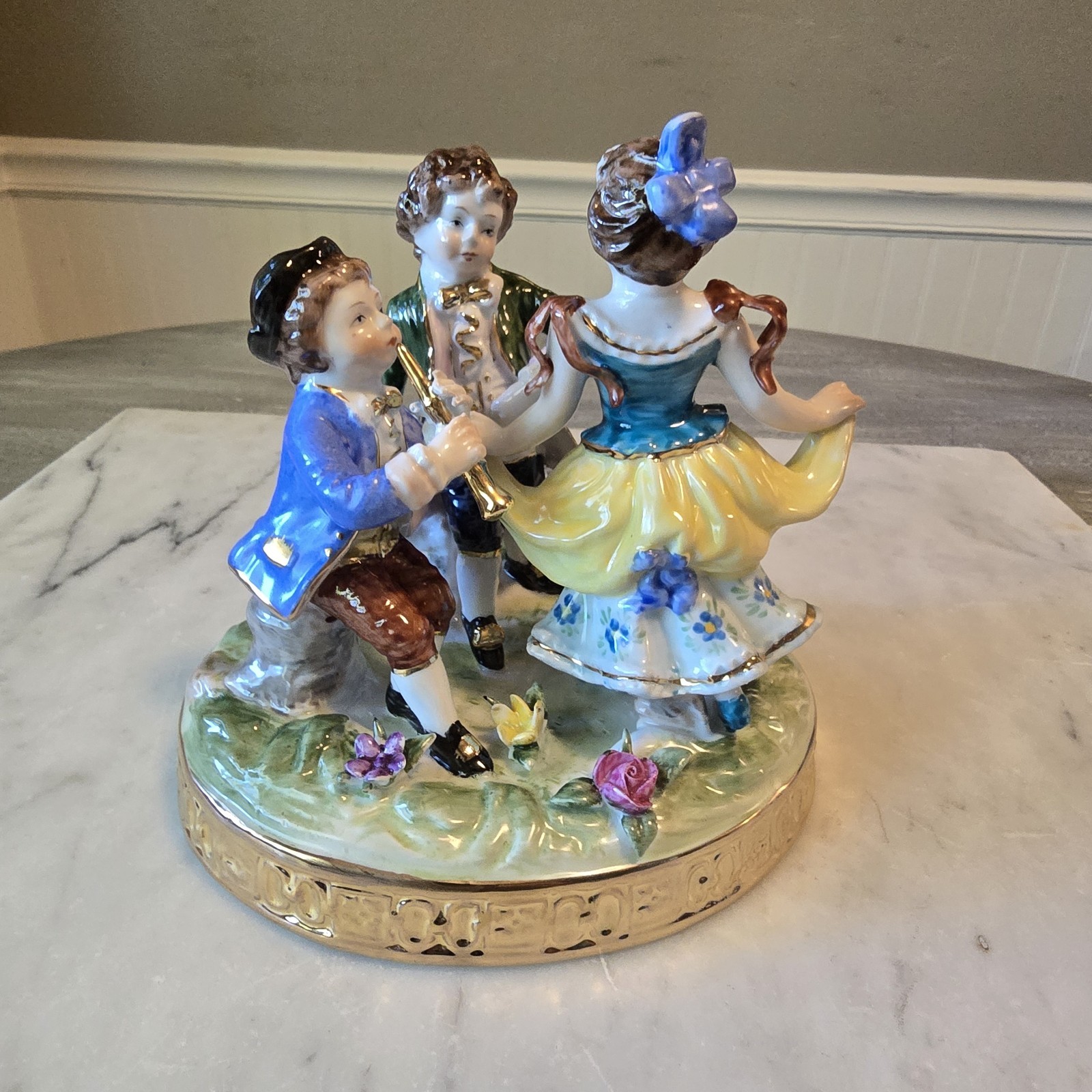 Royal viena three kids playing Music & Dance Porcelain Figurine. Royal viena three kids playing Music & Dance Porcelain Figurine.